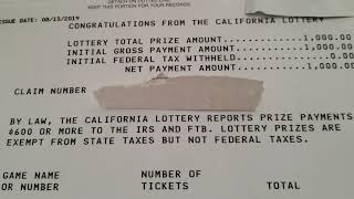 California lottery winner check!!!