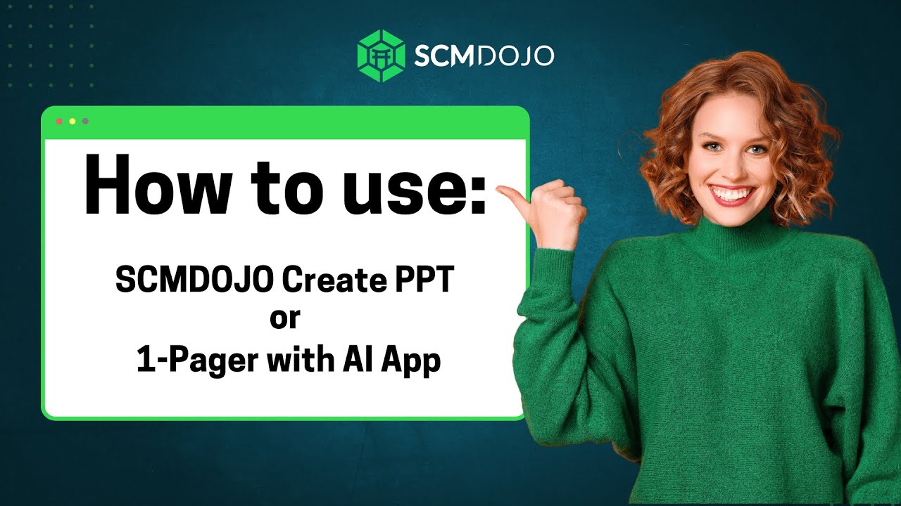 How to use SCMDOJO Create PPT or 1-Pager with AI App