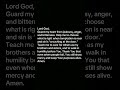Lord God prayer