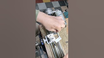 Unimat lathe doing Unimat things.