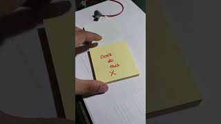 never do this ! sticky notes problem