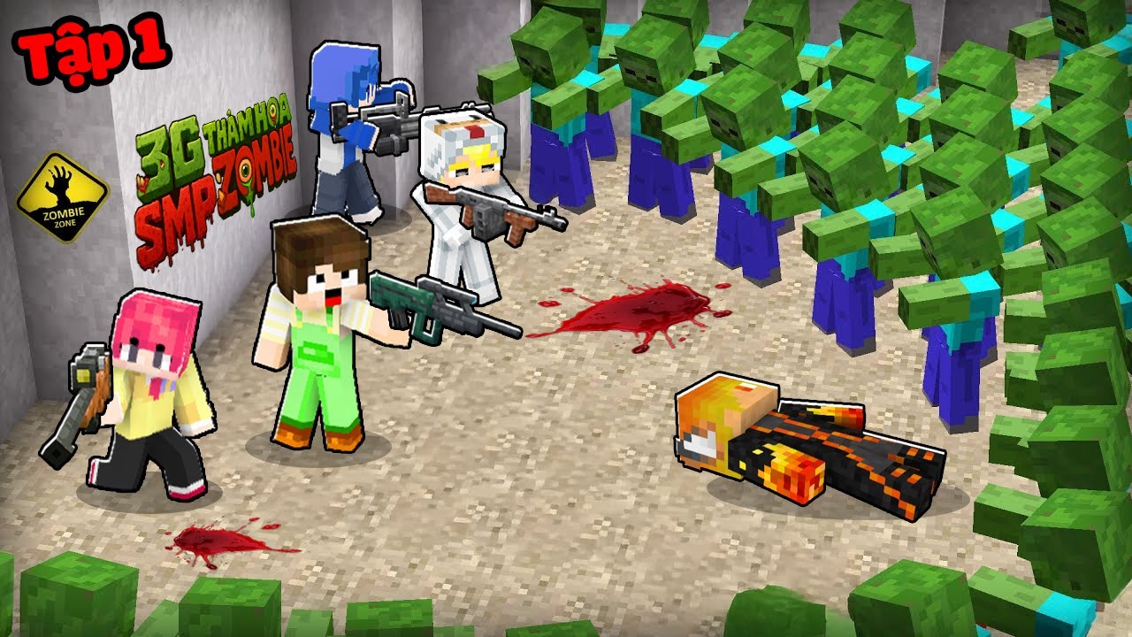 3G SMP Thảm Họa Zombie [Tập 1] Làng Sinh Tố Bị Kẹt Trên Hòn Đảo Zombie ...
