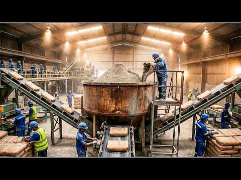 كيف يتم تصنيع الإسمنت داخل المصنع  