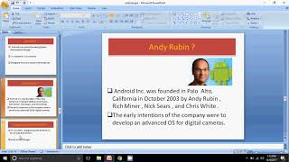 History Of Android Lecture 3
