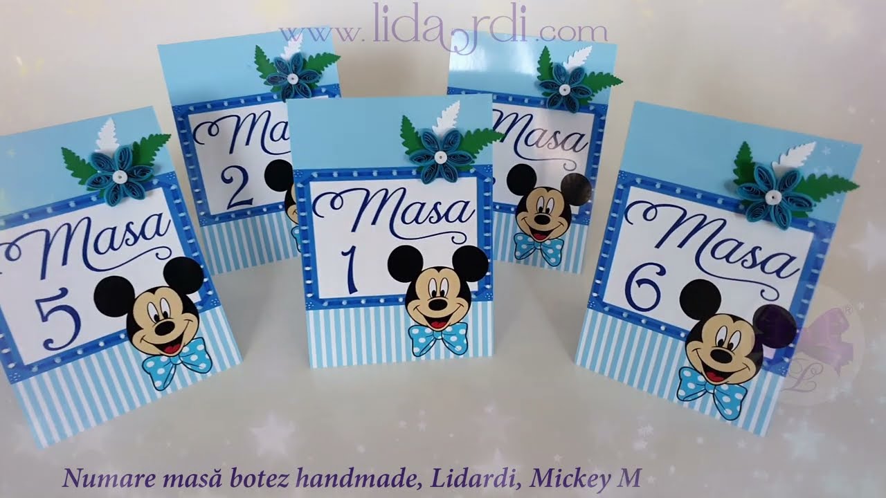 Instantly bias Concession Numere masa pentru botez Mickey Mouse Lidardi NMBM 31 - YouTube