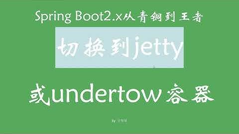 7 3 切换到jetty或undertow容器 SpringBoot从青铜到王者系列 教程