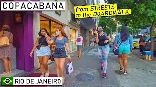 🇧🇷 Walking In Copacabana Streets To The Boardwalk | Rio De Janeiro, Brazil |【4K】2022