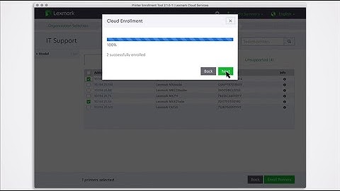 Lexmark Cloud Services—Enrolling printers