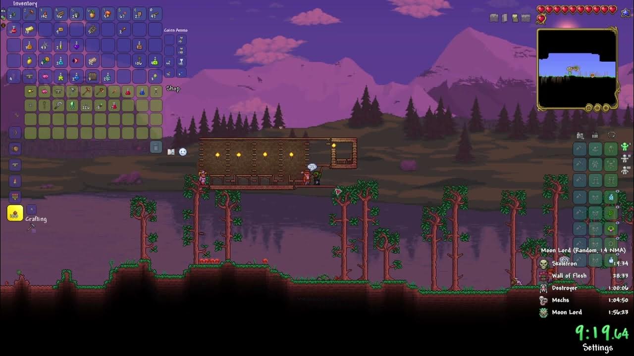 Terraria Moon Lord Speedrun in 13856 1.4.4 NMA Random Seed YouTube