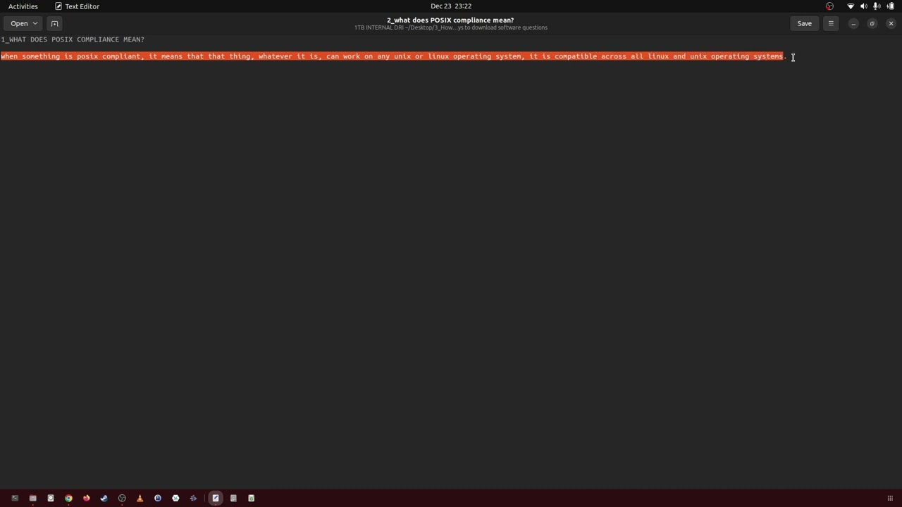 250 what does it mean when something is posix compliant?