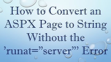 How to Convert an ASPX Page to String Without the 