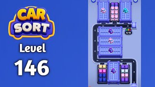 Car Sort color puzzle level 146 walkthrough solution gameplay 