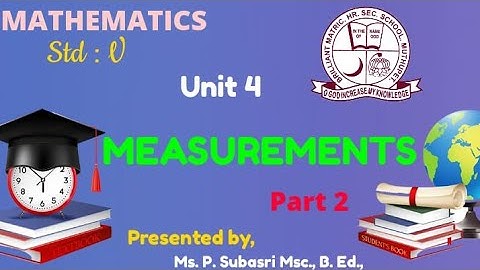 2021-22/TERM 1/ CLASS 5 / MATHEMATICS / MEASUREMENTS/PART  2