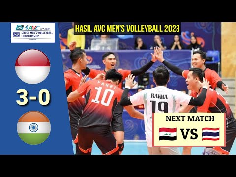 Hasil Avc Volleyball 2023 Hari ini~Indonesia vs India~Jadwal Semifinal Avc Men&#39;s Volleyball 2023