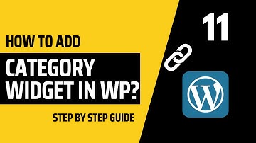 How to add category widget in WordPress? | learn WordPress