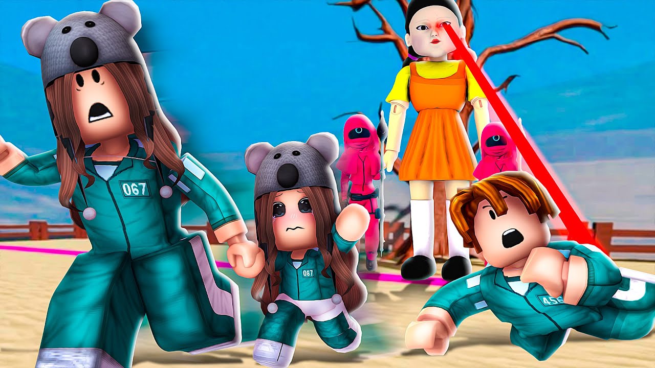 Мы сбежали из ИГРЫ Roblox SQUID с нашими МАЛЫШАМИ-ПЛЮШАМИ..
