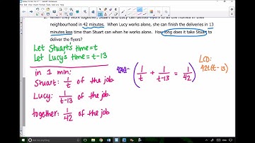 Video #3.4b - Solving Rational Equation Word Problems
