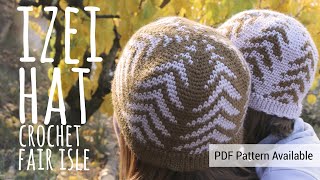 Fair Isle Crochet Beanie - free pattern + video tutorial - For The Frills