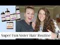 Super Fun Sister Washday -- Long 2B, 2C, 3A Hair Routine