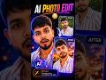 photo editing 😱 Editor ❌ Ai ✅ only one prompt 😲 #photoediting #shorts