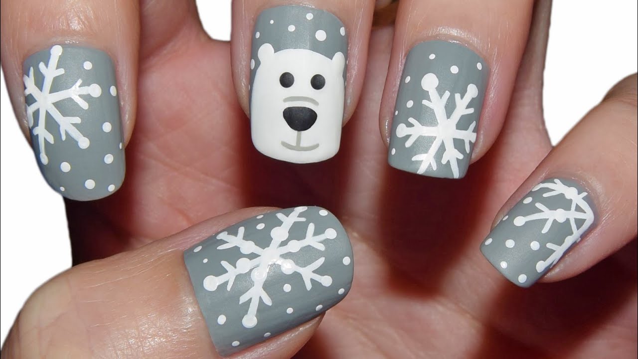 1. Cute Polar Bear Nail Art Designs for Winter - wide 7