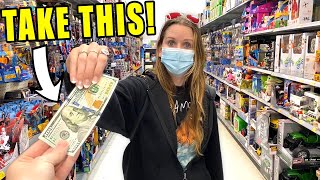 I Gave Her $100 for a Pokemon Shopping Spree Challenge!