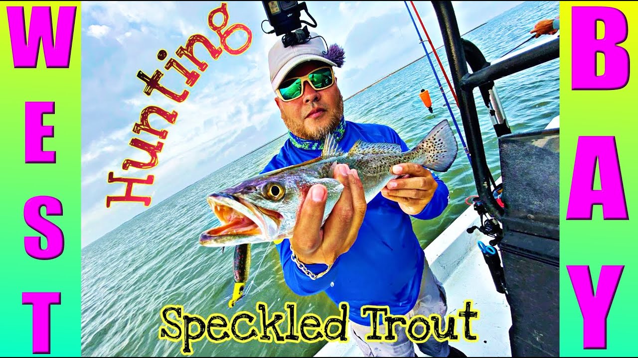 Hunting Speckled Trout in West Bay Drift Fishing Galveston Texas