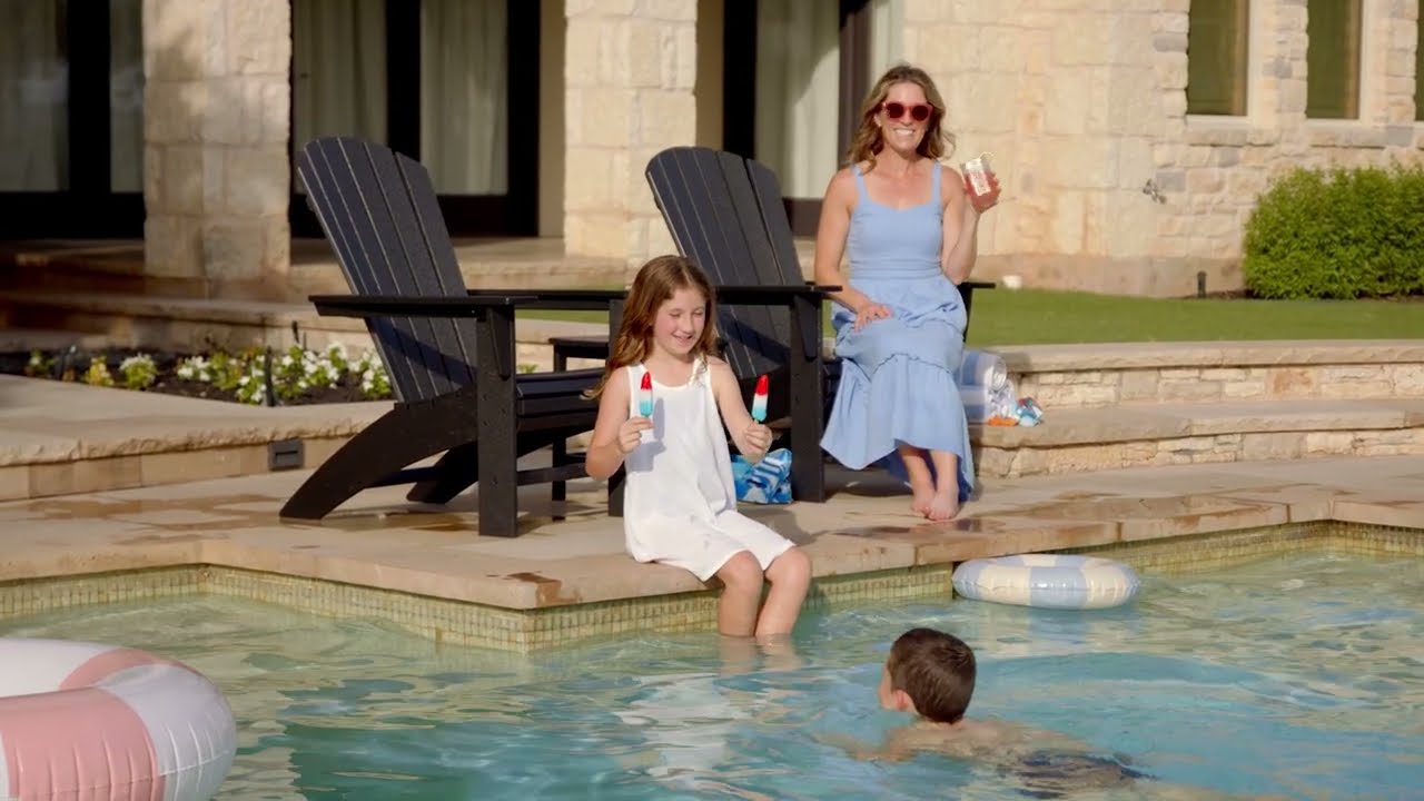 PWS419-1: Nautical 3-Piece Curveback Adirondack Set