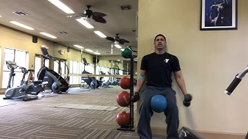 Wall Sits to Bicep Curls