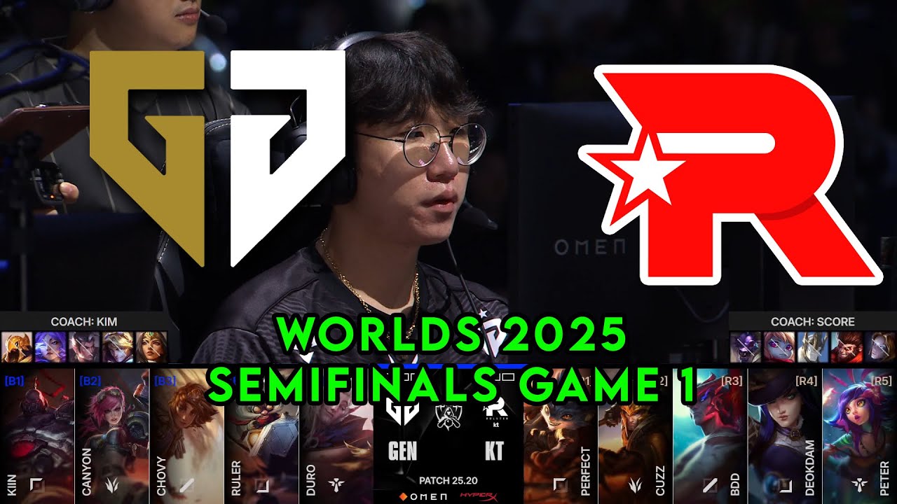 GEN vs KT Game 1 | World Championship 2025 Semifinals | Gen.G vs KT Rolster G1