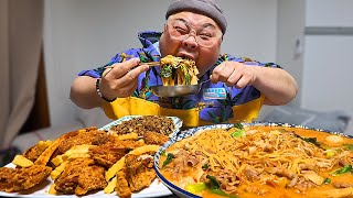 고아재!마라탕!탕!~후라이드 탕탕ㅎㅎ단돈 만원 먹방│Malatang, Fried Chicken Mukbang Eatingshow