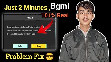 There is an issue with the read /Write permission of your Device / just 2 Minutes/ problem Fix /pubg