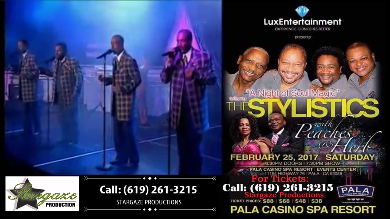The Stylistics w/ Peaches & Herbs Concert Feb. 25, 2017 YouTube
