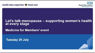 Let's talk menopause   supporting women's health at every stage