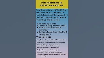 Data Annotations Part  #2 in asp.net core MVC