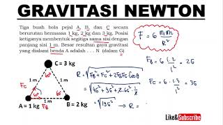 RESULTAN GAYA GRAVITASI NEWTON (SEGITIGA) |  FISIKA SMA KELAS 10
