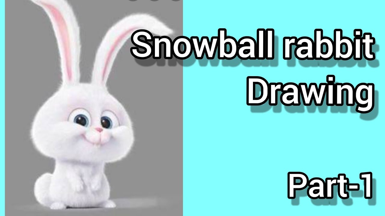 Drawing of rabbit snowball part-1 | pets movie| easy step by step ...