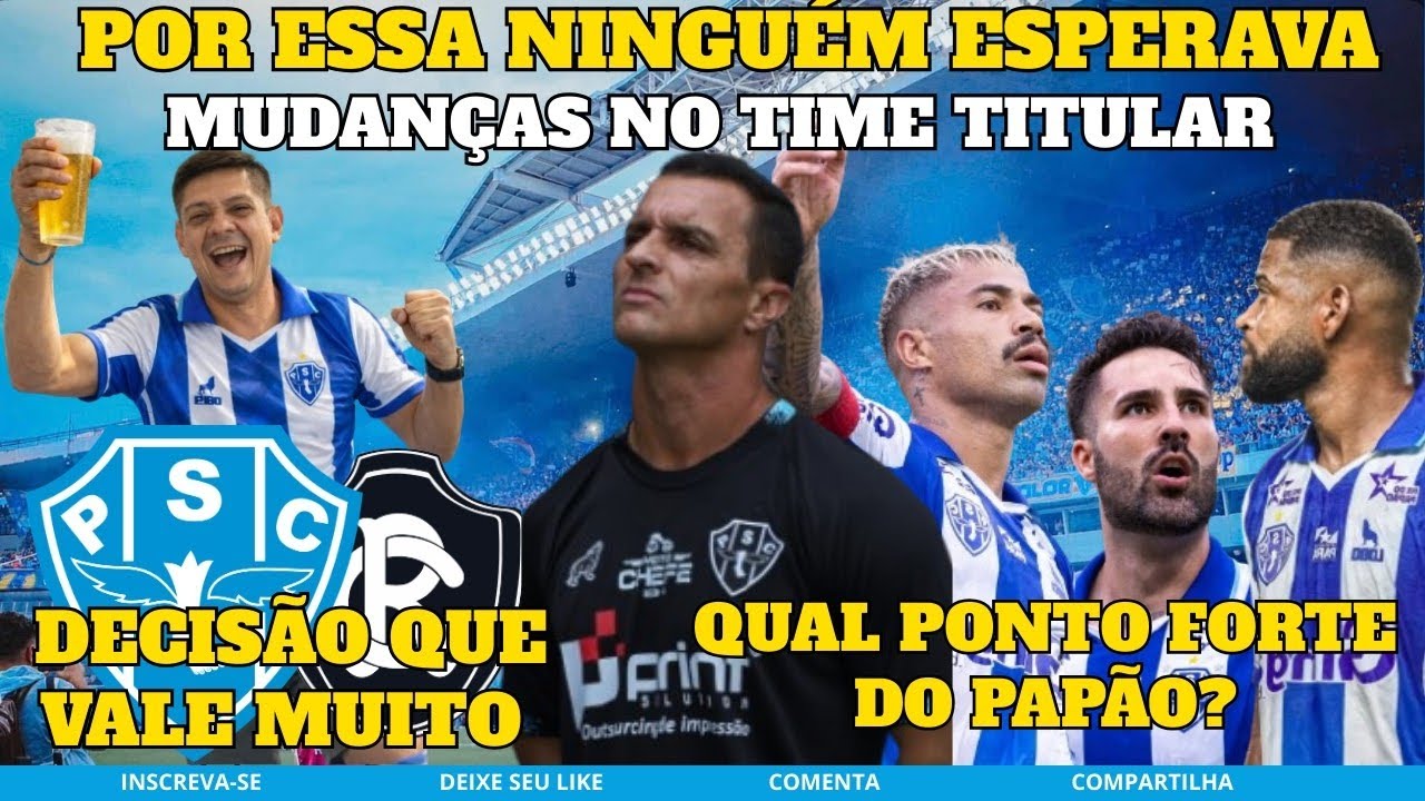 MUDANÇA NO ELENCO TITULAR NA DECISÃO 