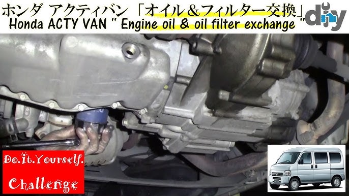ホンダ アクティバン オイル交換 Honda Acty Van Engine Oil Oil Filter Exchange Hh5 D I Y Challenge Youtube