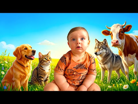 Guess the Animal Sound! 🐈🐶  Wild & Farm Animals Quiz for Kids Part 3