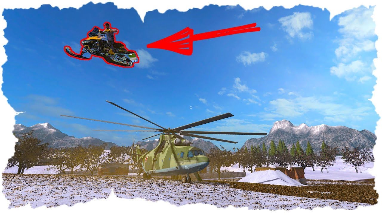 СМЕРТЕЛЬНЫЙ ТРЮК! ПРЫЖОК НА СНЕГОХОДЕ ЧЕРЕЗ ВЕРТОЛЁТ!