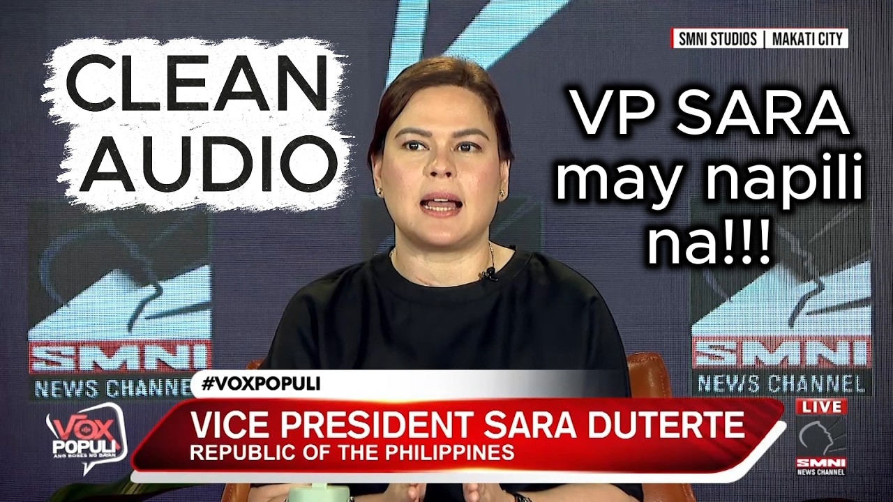 VP SARA latest interview! CLEAN AUDIO (VP Sara may napili na!)