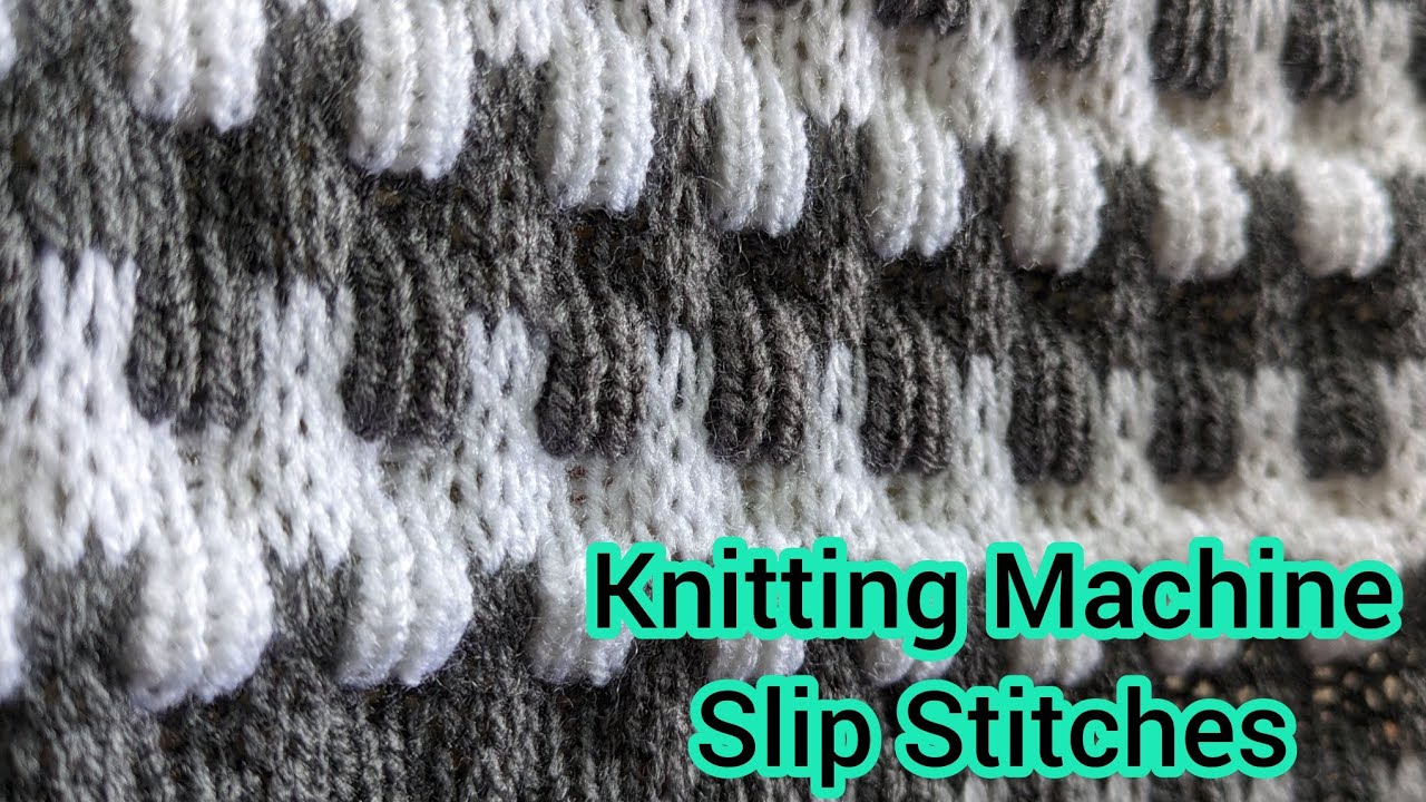 Knitting Machine Slip Stitches//Punchcard No 2//