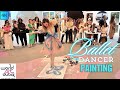 Grace on canvas ballet dancer paints with her feet at world art dubai 2024