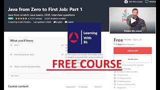 Free Course : Java Programming  with Udemy Certificate