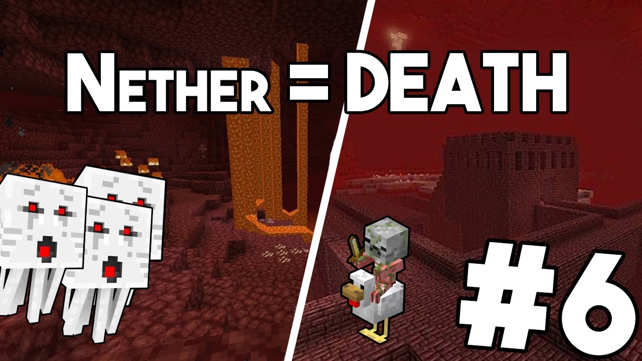 MINECRAFT HARDCORE SURVIVAL EP 6 - NETHER IS A SCARY PLACE - YouTube