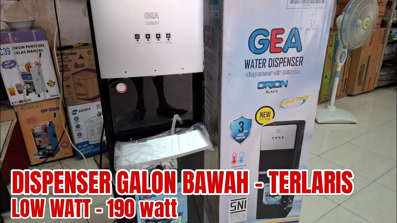 Dispenser galon bawah GEA ORION 3 tombol panas natural dingin