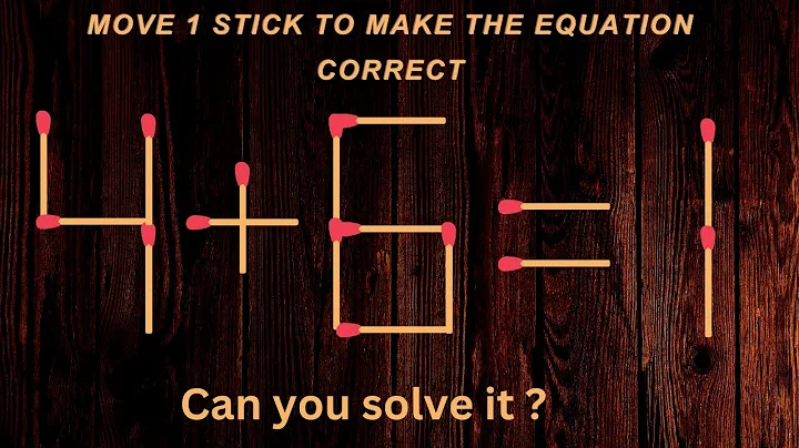Turn the wrong equation into correct just in 1 move 4+6=1#matchstick  #puzzle #matches  #mathtricks