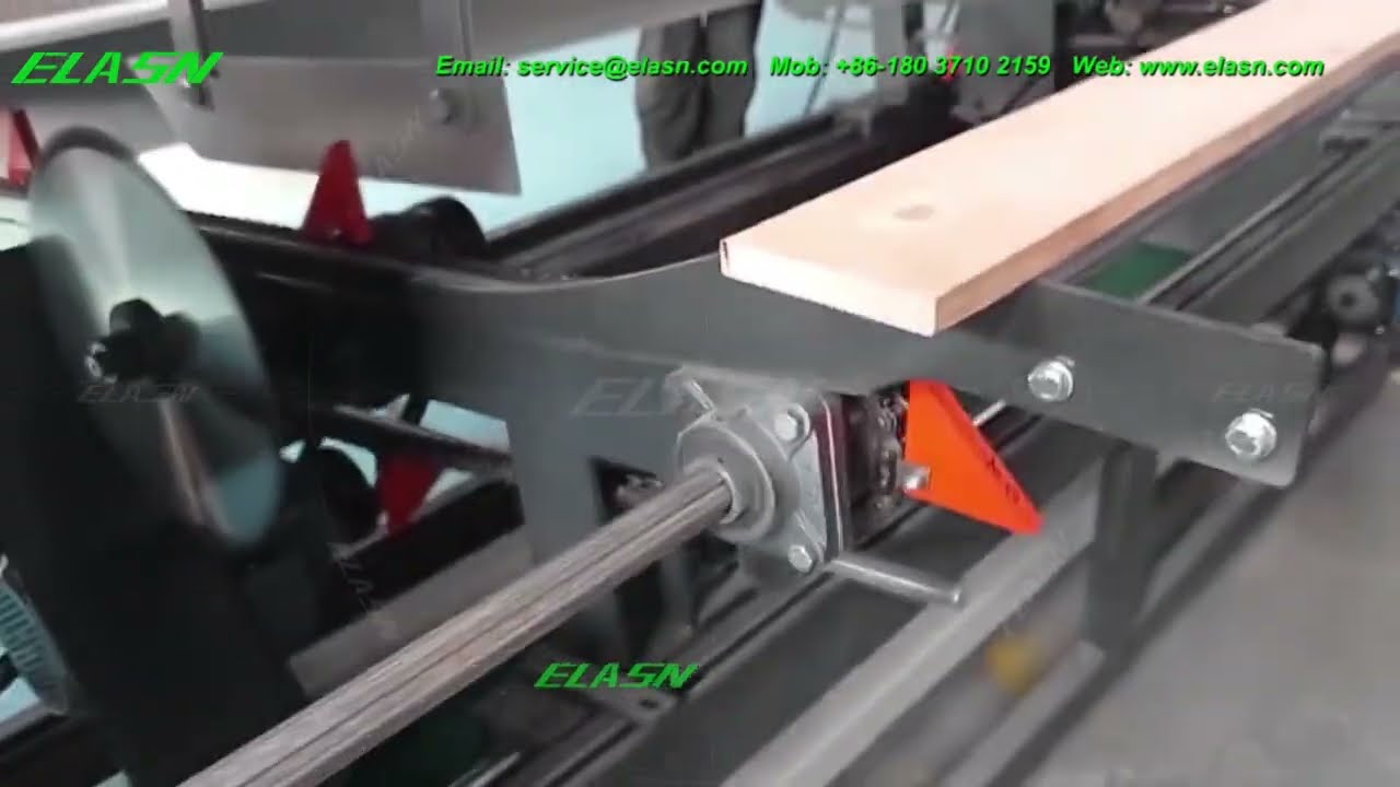 Elasn Double End Wood Trim Trimming Saw Machine Testing Successfully in Factory