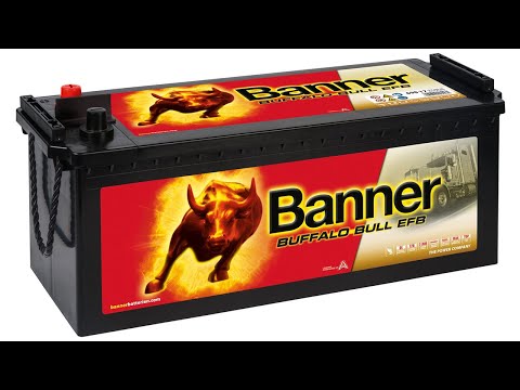 Акумулятор BANNER 12v 190ah 1050a En Buffalo Bull Efb L+ 514*223*220mm (587428), відео 1